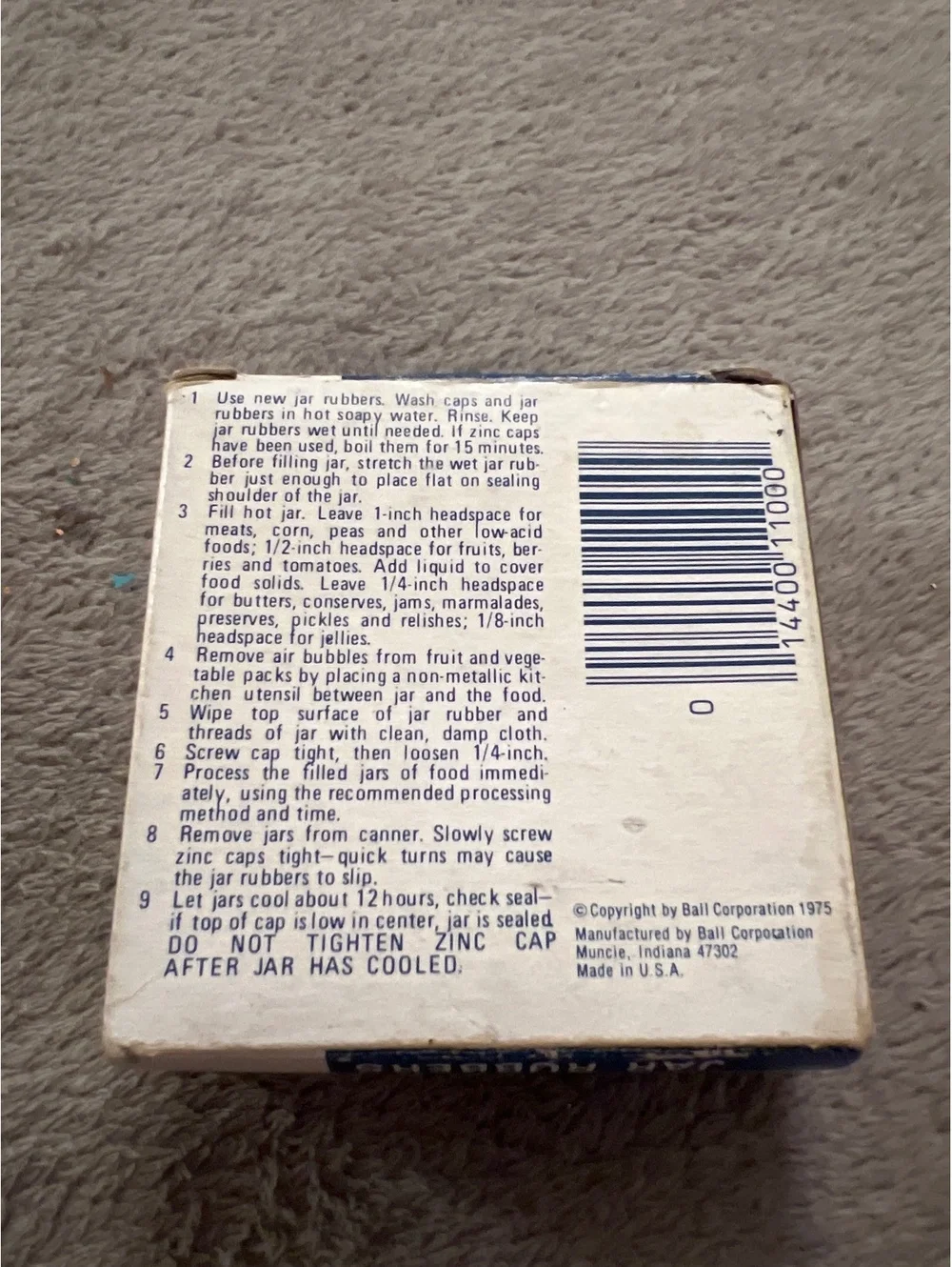 Vintage Ball Jar Rubbers Box of 12 Regular Size